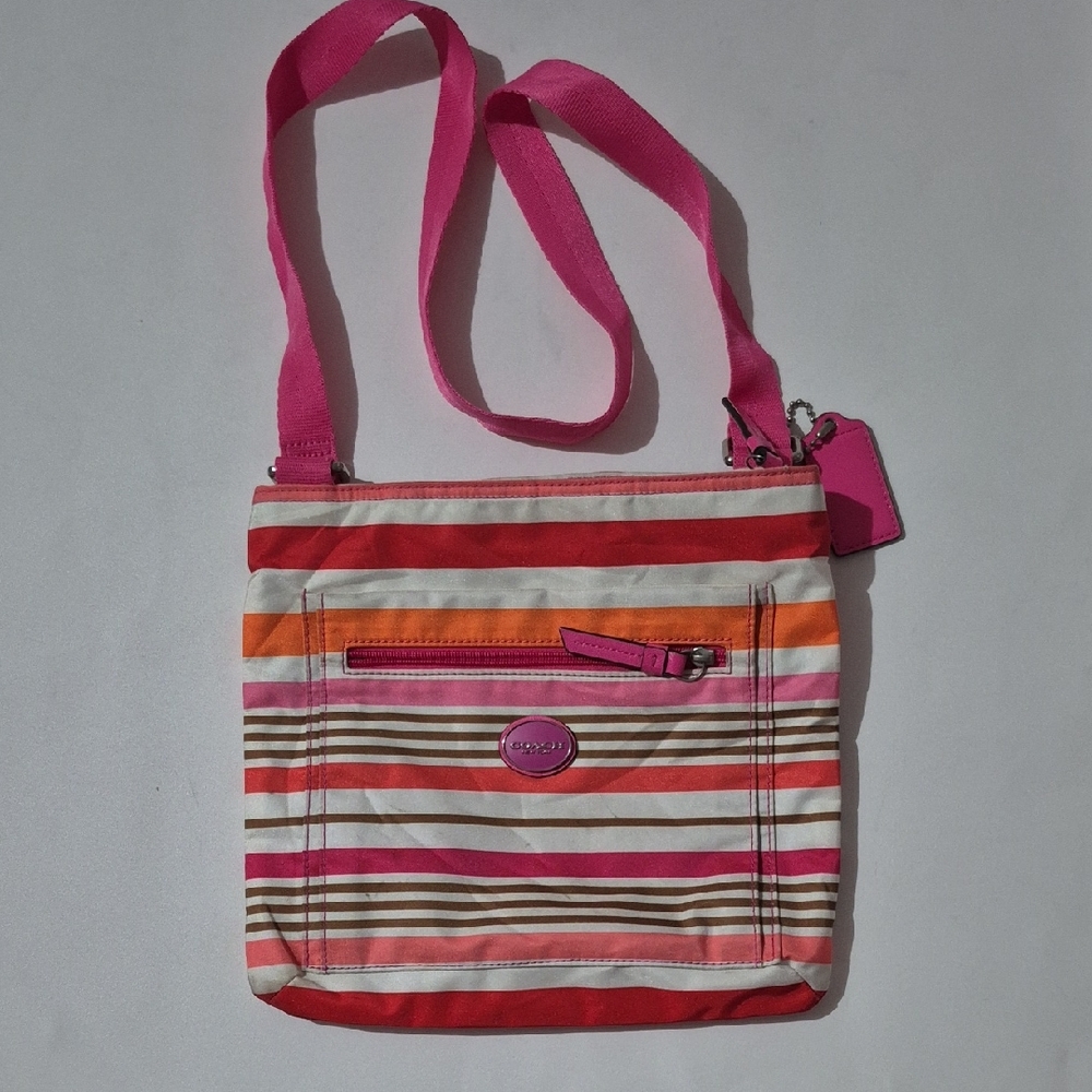 Coach Getaway Striped Crossbody Bag